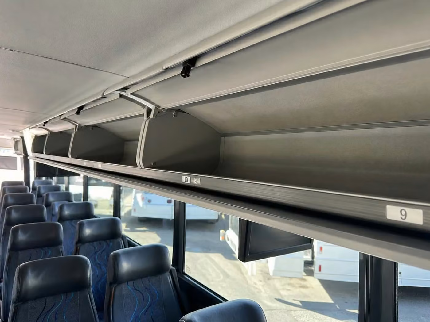 rexburg 18 passenger minibus overhead storage