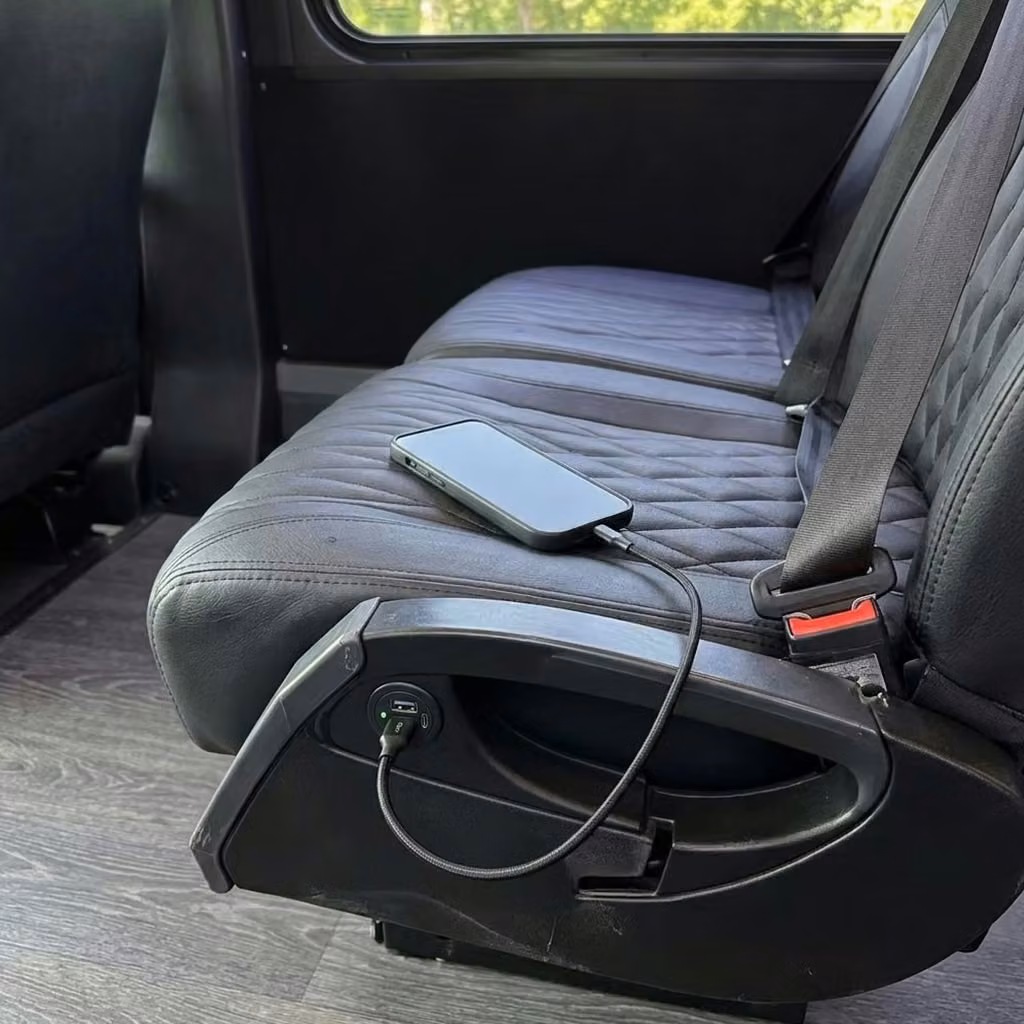rexburg 20 passenger minibus usb charging