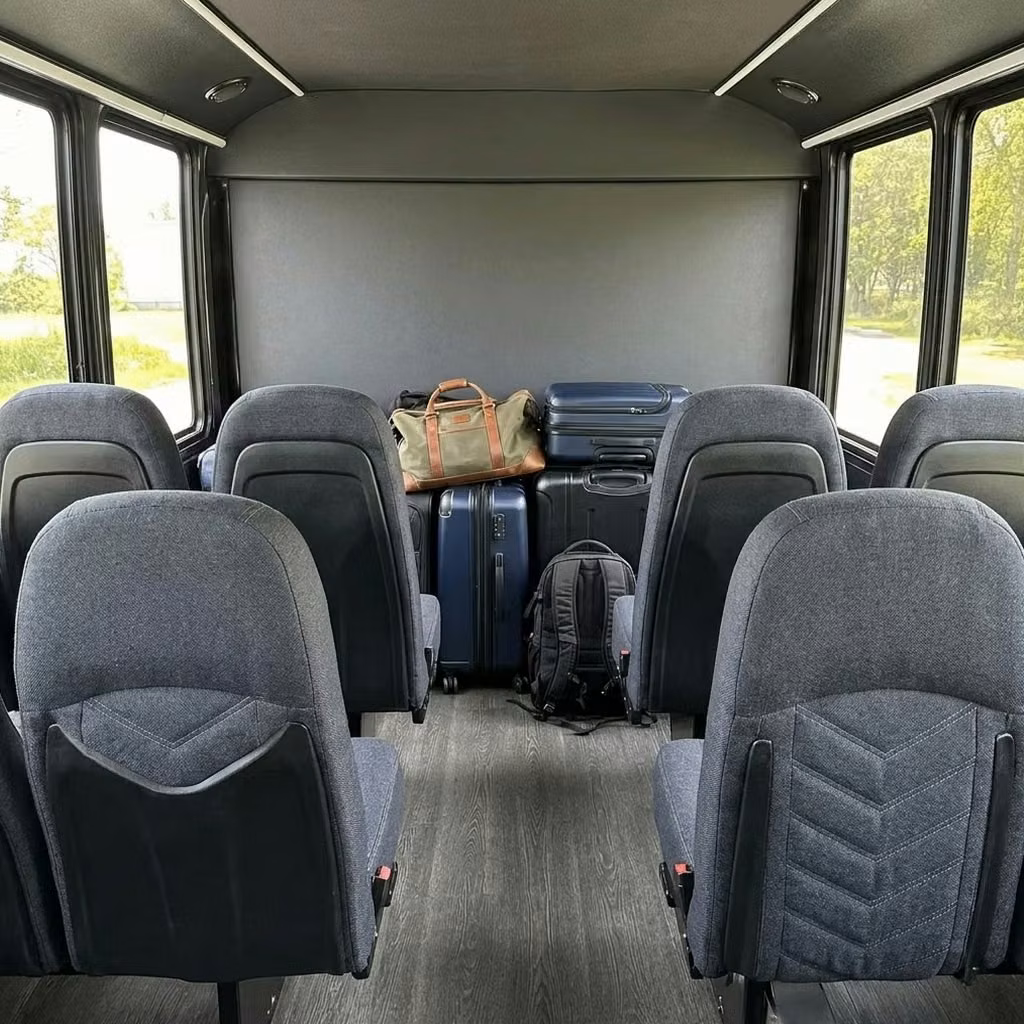 rexburg 25 passenger minibus luggage area