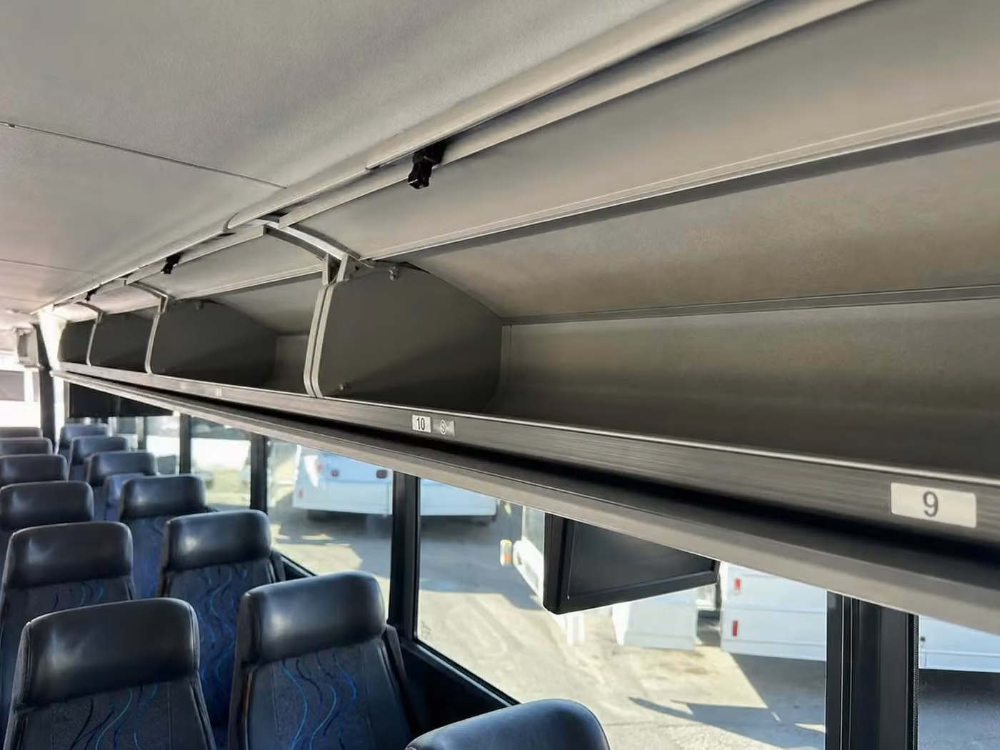 rexburg 25 passenger minibus overhead storage