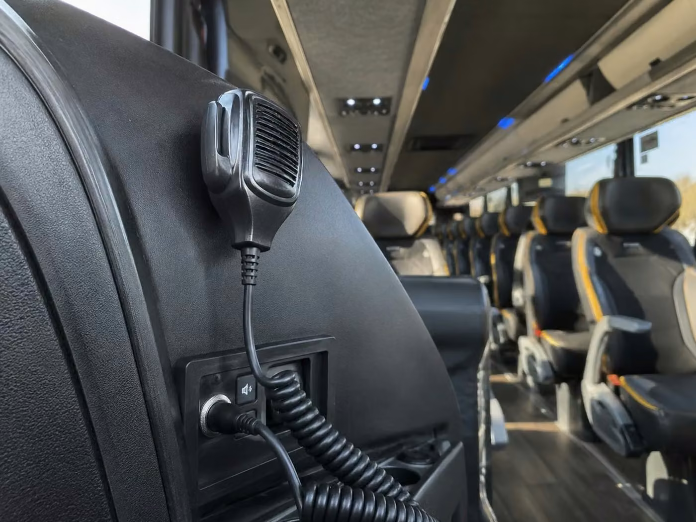 rexburg 56 passenger charter bus pa system