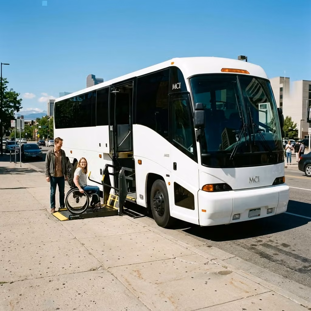 rexburg 56 passenger charter bus wheelchair lift