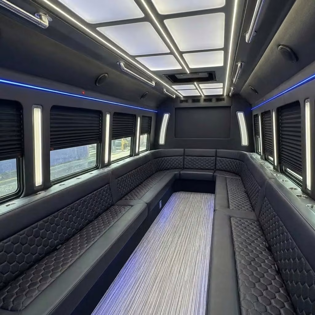 rexburg party bus wraparound seating